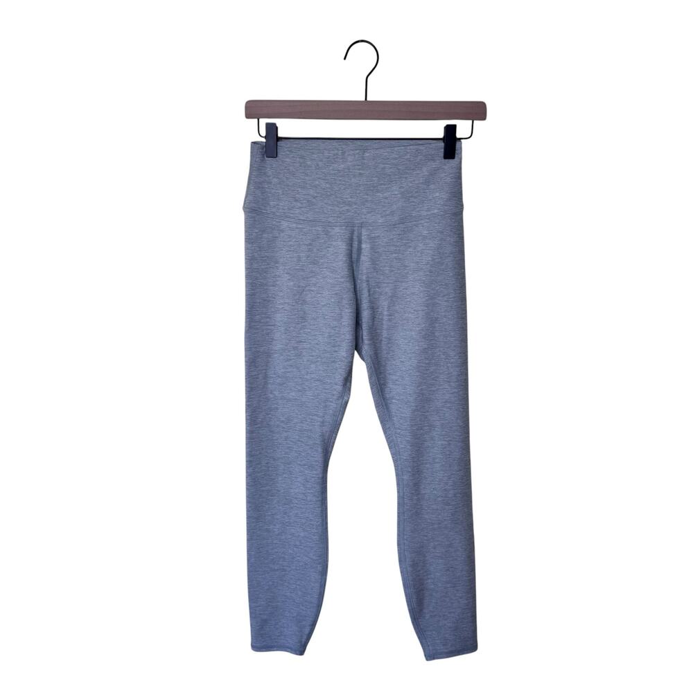 ALO YOGA Heathered Gray 25" Inseam Pull On Yoga Athletic Crops Size Medium